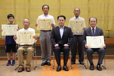 令和２年度環境保全功労者知事感謝状受賞者写真
