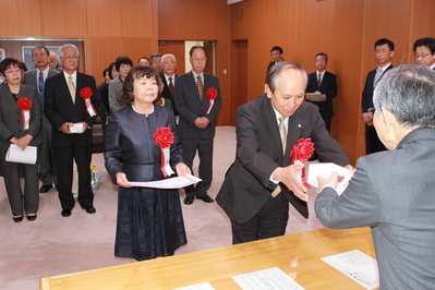 藤井夫妻選定交付式