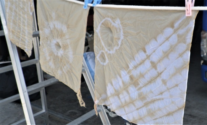 参加者の染め上がり作品画像