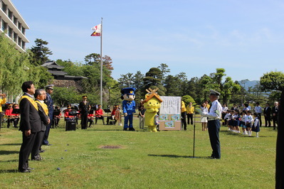松江市交通指導員会課会長の決意表明
