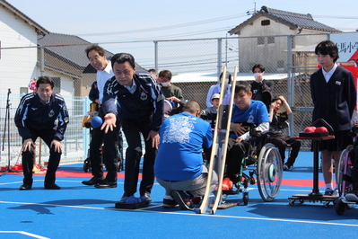 記念ボッチャのようす