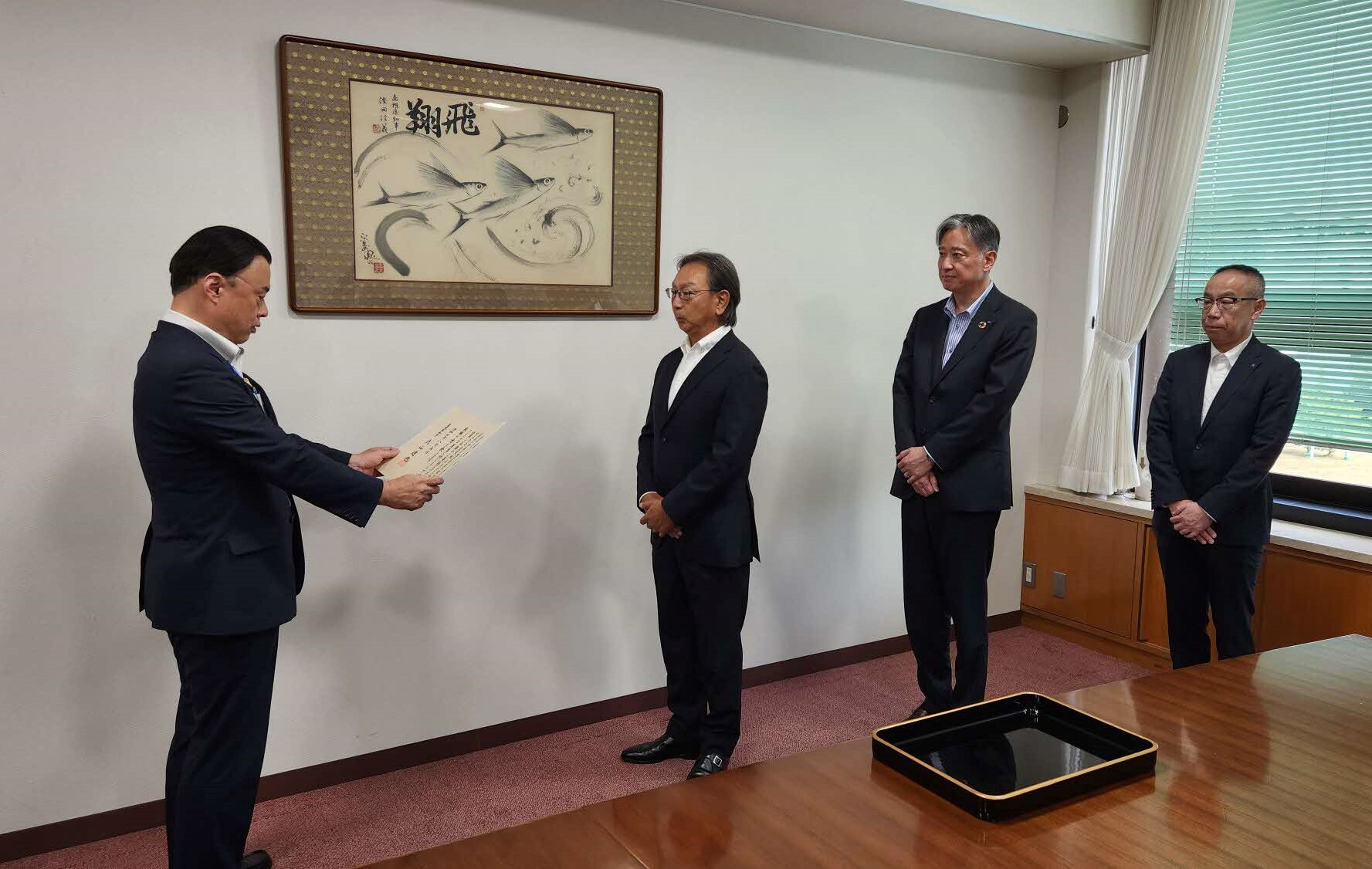 贈呈式のようす