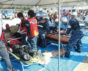 平成26年度県総合防災訓練の写真