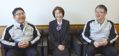 都間代表取締役、常松さん、堀江部長の写真