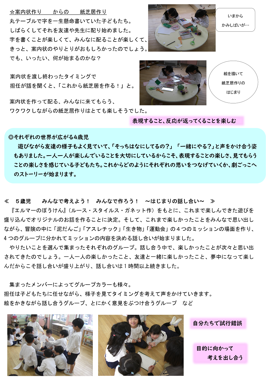 ドラマがいっぱい！子どもたちとつくる劇遊びの事例2