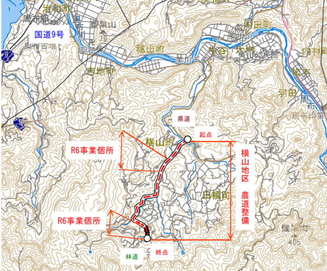 横山地区の全体計画図