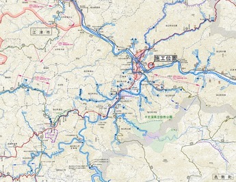 橋の谷地区の施工位置図