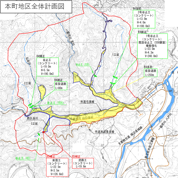 本町地区全体計画図