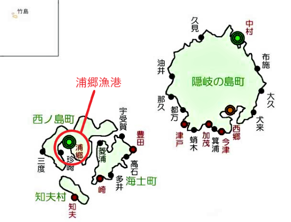 浦郷漁港地図