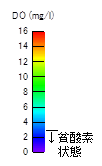 宍道湖貧酸素コンター図の凡例