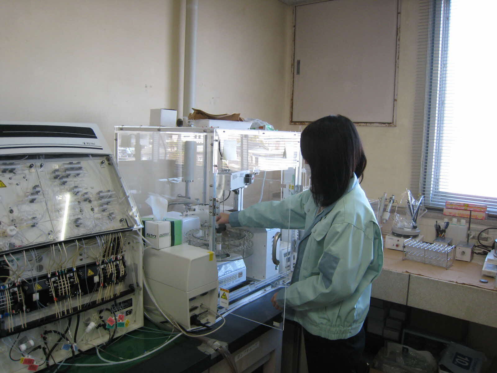 分析の様子