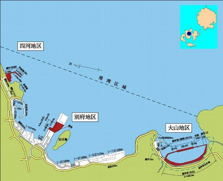 別府港は西ノ島町に在ります。 別府港は西ノ島町に在ります。