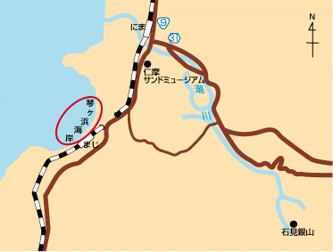 図（琴ヶ浜海岸位置）