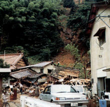 昭和６３年７月豪雨の浜田市今井迫地内の写真