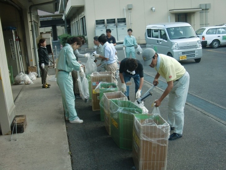 ゴミの分別の様子