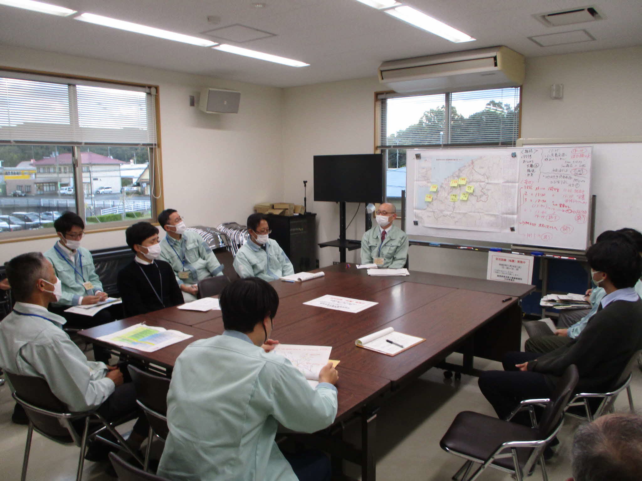 災害対策会議の状況写真