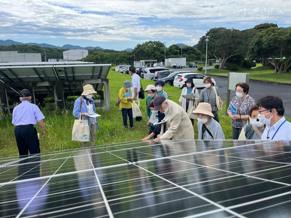 7月11日松江市鹿島町豊鹿会（ほうろくかい）様。江津浄水場太陽光発電所