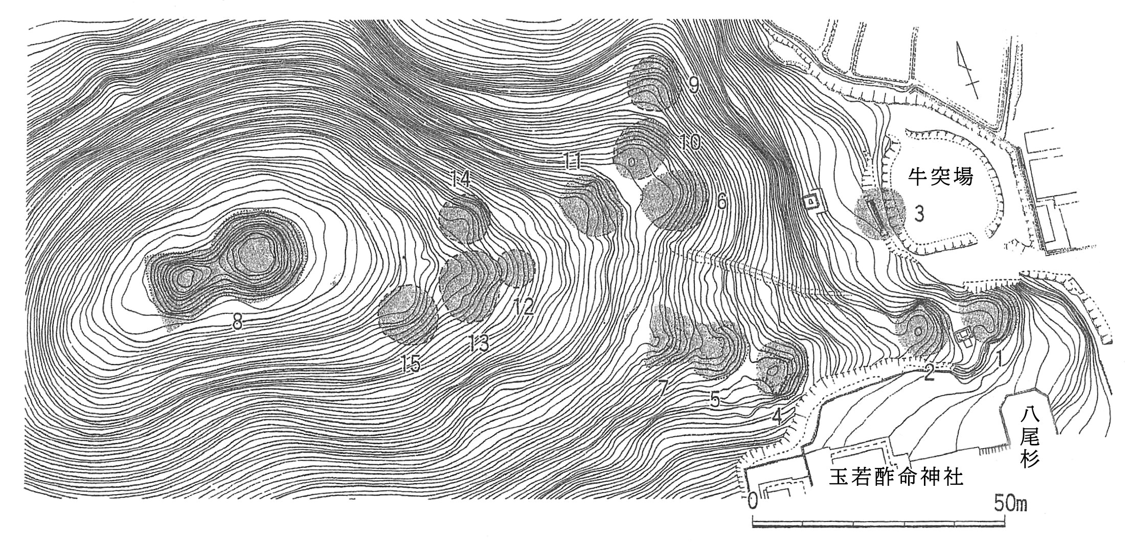 古墳群測量図