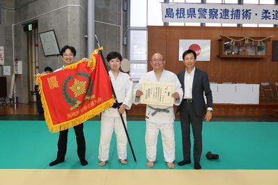 柔道優勝記念撮影