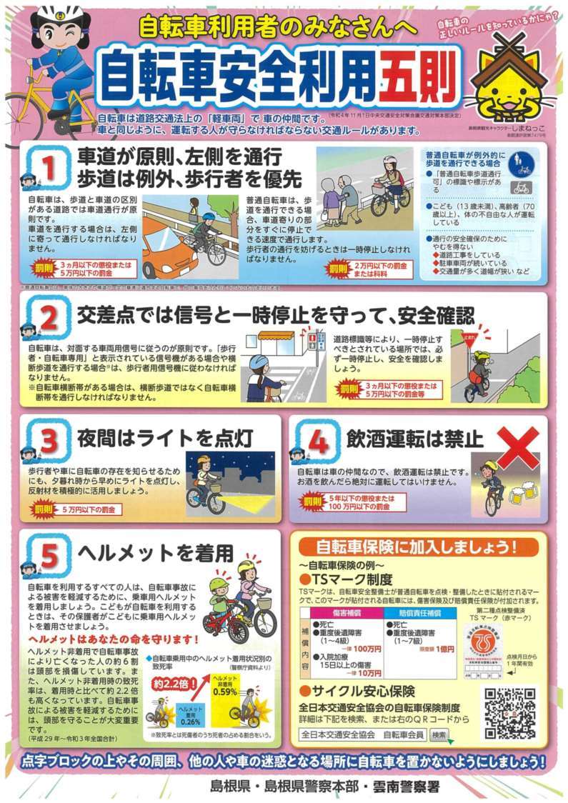 自転車安全利用五則１